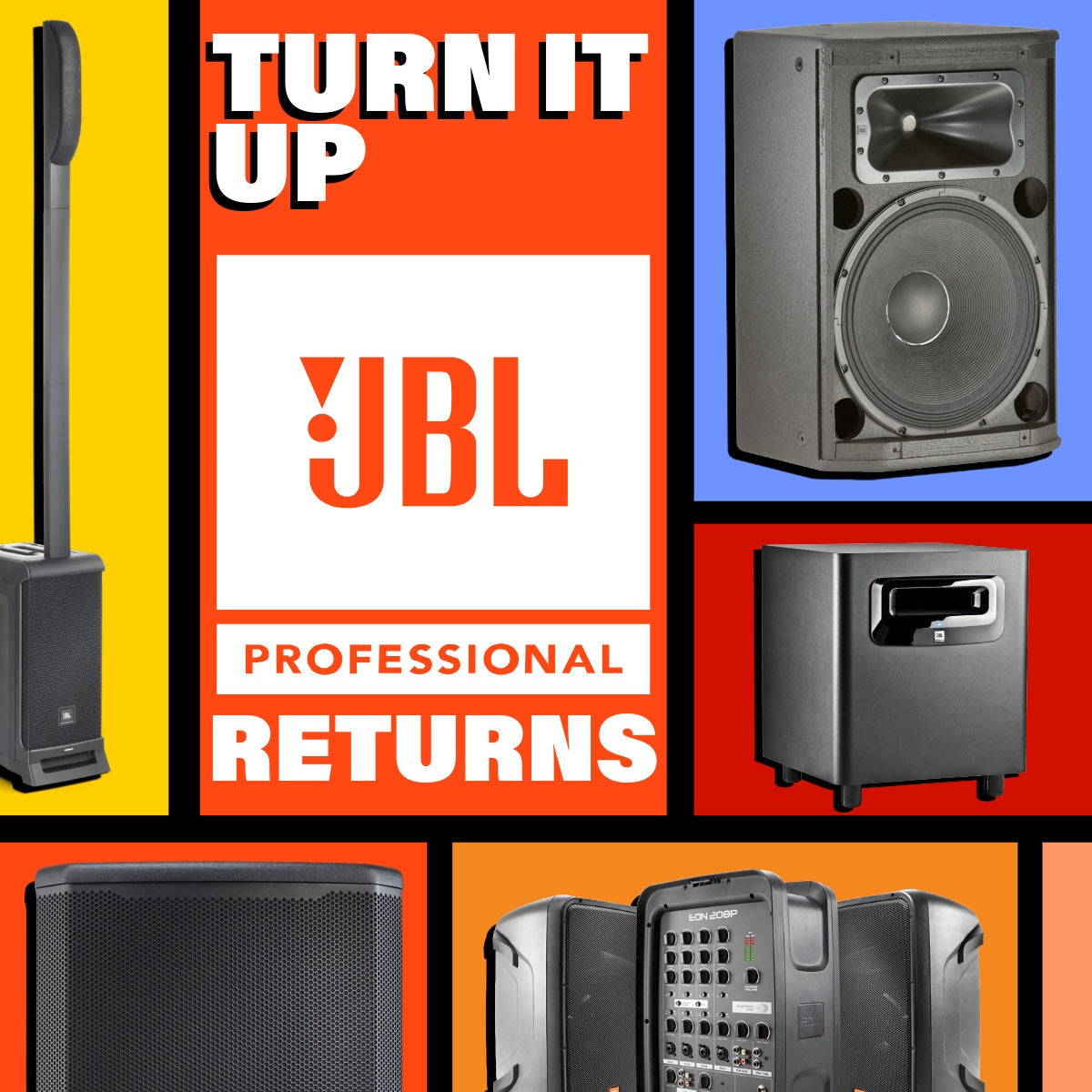 Turn It Up — JBL Pro Returns.