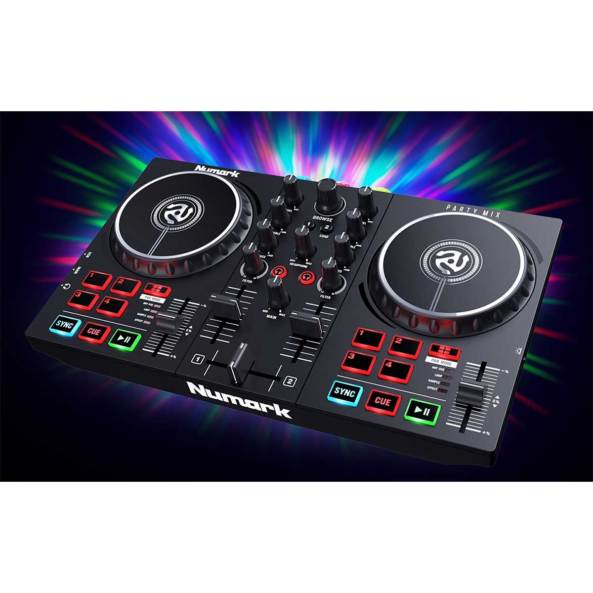 Numark Party Mix MKII DJ Controller with Audio and Lights
