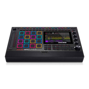 MPC Live 3 music production controller with colorful pads and a screen on a white background