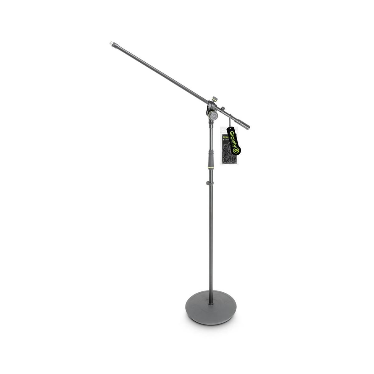 Gravity MS2321B Microphone Stand with Round Base and 2-Point Adjustment Boom