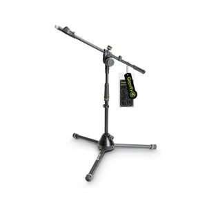 Gravity MS4222B Short Microphone Stand W/ Folding Tripod Base & 2 Point Adj Tele Boom