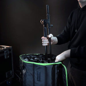 Gravity GTBGMS6B Touring Transport Bag for 6 Mic Stands on Wheels