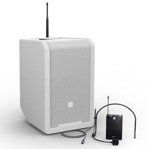 LD Systems ANNY8BPHB6W White 8" 160W PA With 1 x Headset & Bodypack (655 - 679 MHz)
