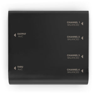 Palmer PAOCBXLRF AoC BOX XLRf - Audio over CAT 5 box from Ethercon to 4 XLR FEMALE