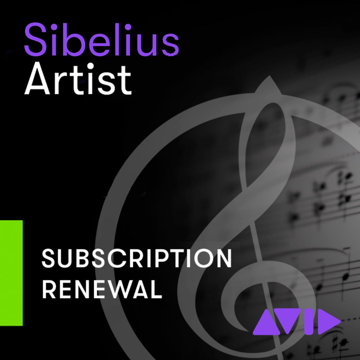 Avid Sibelius | Artist Subscription 1-Year Software Update Plan RENEWAL