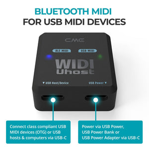 CME Pro WIDI Uhost 3-in-1 Bluetooth (5.0) - USB MIDI interface