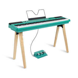 Alesis Recital Home 88-Key Contemporary Digital Piano with Wood Stand Turqoise