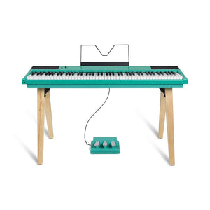 Alesis Recital Home 88-Key Contemporary Digital Piano with Wood Stand Turqoise