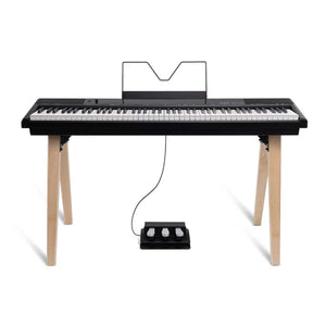 Alesis Recital Home 88-Key Contemporary Digital Piano with Wood Stand Black