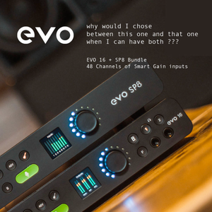 Audient EVO 16 + SP8 Bundle 48 channels of Smart Gain Inputs