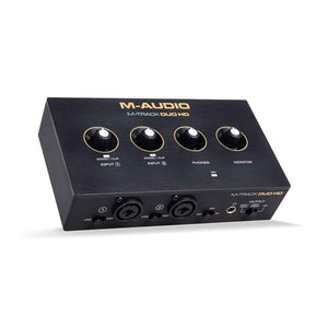 M Audio M Track DUO HD Producer Pack: 2-in/2-out USB-C M TRACK Audio Interface w/Headphones and Studio Mic
