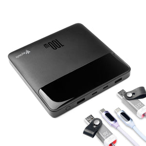 myVolts 100W Slimline PD Power Bank, with LED readout + countdown timer, 20,000mAh