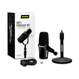 Shure Motiv MV7+ Microphone Bundle MV7+ Podcast Mic with Stand