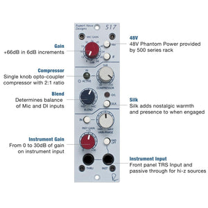 500 Series - Rupert Neve Designs 517 - 500 Series Mic Pre / DI / Comp