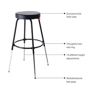 Wavebone Comet Height-Adjustable Performance Stool