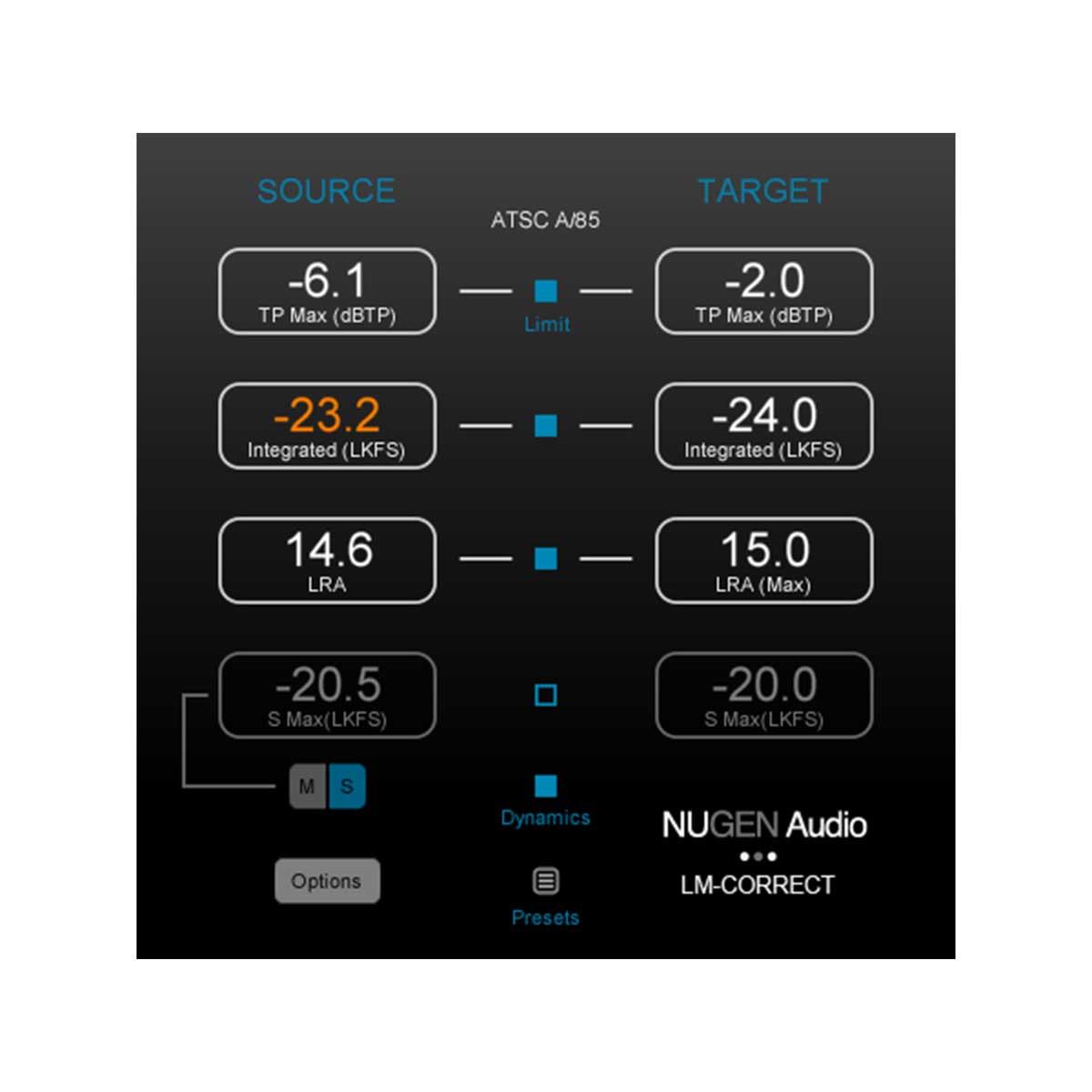 NUGEN Audio Nugen LM-Correct 2 Quick Fix Loudness Compliance
