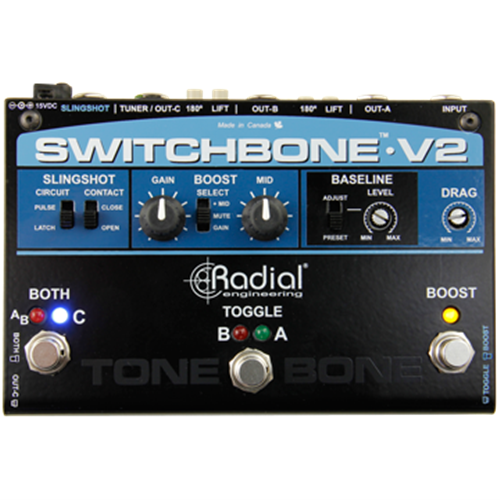Radial Switchbone V2 ABC/Y switcher, class-A with smart LEDs, power booster and tuner out