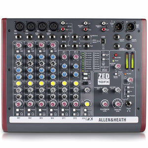 Analog Mixers - Allen & Heath ZED-10FX - Analogue Mixer With USB