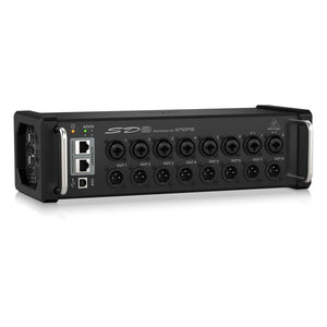 Behringer SD8 Stagebox with 8 Remote-Controllable Midas Preamps, 8 Outputs, AES50 Networking and ULTRANET Personal Monitoring Hub