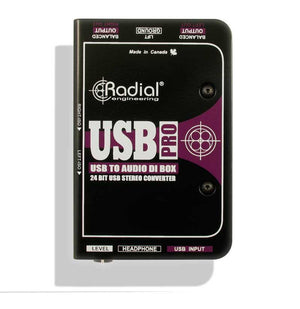 DI Boxes - Radial USB-Pro Stereo USB Laptop DI