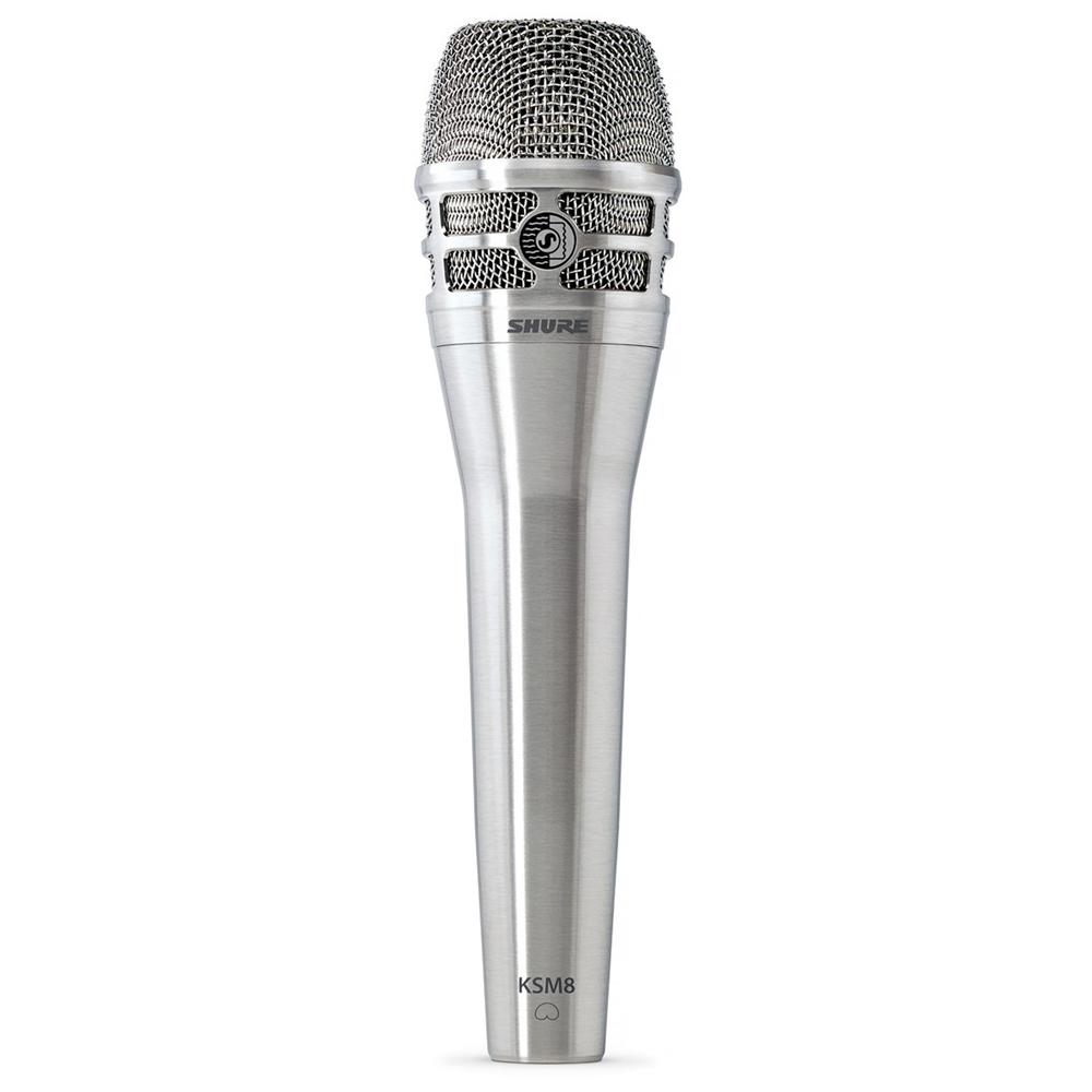Dynamic Microphones - Shure KSM8 DualDyne Dynamic Hand-held Vocal Microphone BRUSHED NICKEL