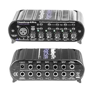 Headphone Amplifier - ART HeadAMP 4 Pro - Five Channel Headphone Amplifier W/ Talkback