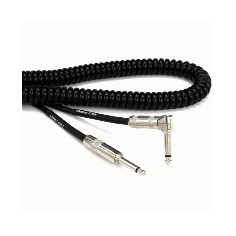 Lava Retro Coil Straight to Right Angle Black 20 Ft Guitar Cable