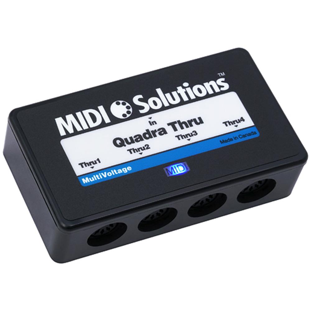 MIDI Interfaces - MIDI Solutions Quadra Thru 1-in 4-out MIDI Thru Box