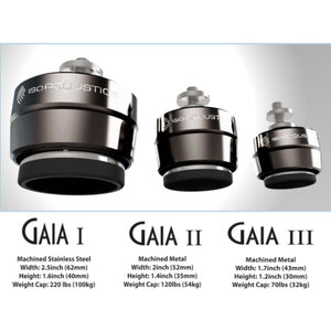 Monitor Isolation - IsoACOUSTICS GAIA III 4 X Stainless Steel Acoustic Isolation Stands