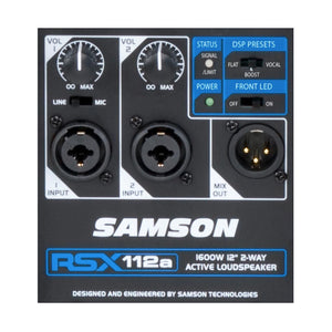 Powered PA Speakers - Samson RSX112A - 1600W 2-Way Active Loudspeaker (SINGLE)