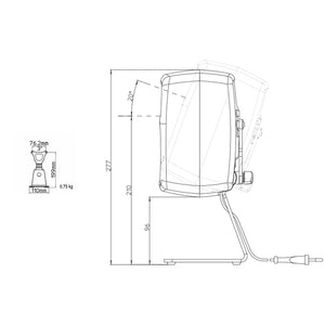 Studio Monitor Accessories - Genelec 8010-320 L-shape Table Stand For 8010 (SINGLE)