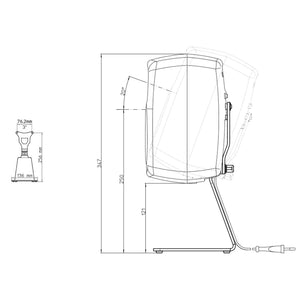 Studio Monitor Accessories - Genelec 8020-320 L-shape Table Stand For 8020 (SINGLE)
