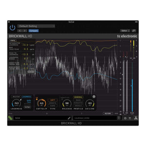 TC Electronic Brickwall HD-DT Mastering Brickwall Limiter Plug-In with Hardware Interface