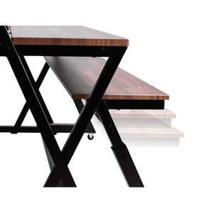 Wavebone Headquarter Z Studio Desk with Height-Adjustable Keyboard Trolley