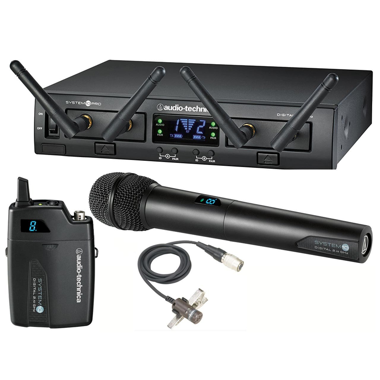 Wireless Systems - Audio-Technica System 10 PRO - ATW1312/L Rack-Mount Digital Wireless Lavalier / Handheld System