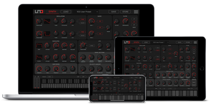UNO Synth Editor for Mac/PC and iOS