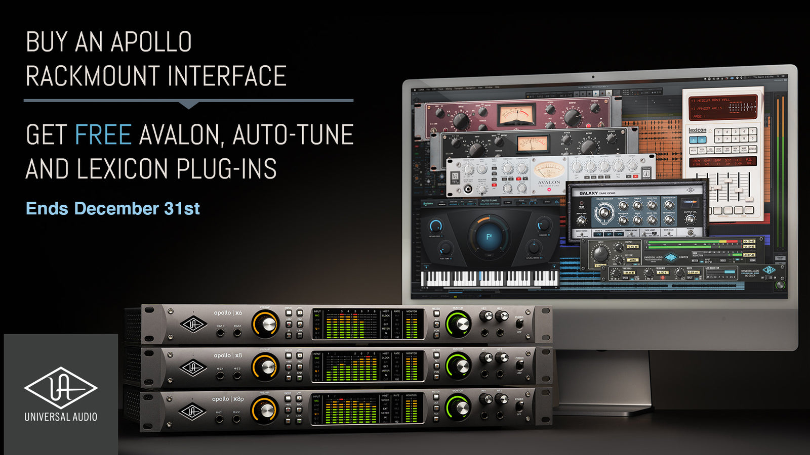 Universal Audio Apollo Rackmount Free Plug-In Promotion