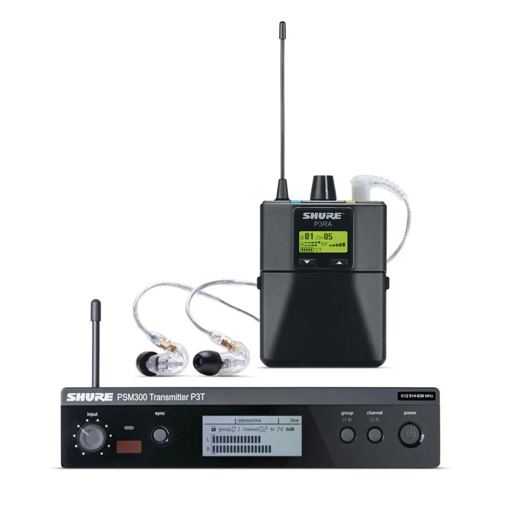 Shure PSM300 Wireless System 584-608 MHz; with SE215-CL