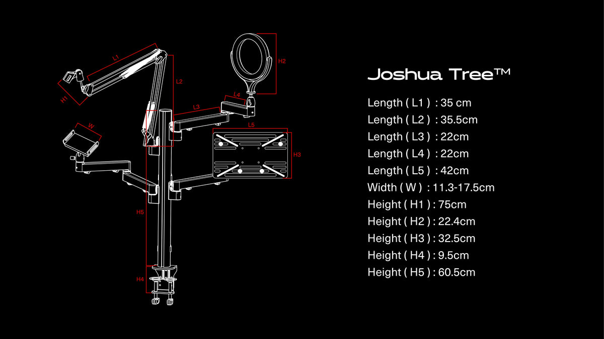 Wavebone Joshua Tree 4-in-1 Streaming stand for Content Creators