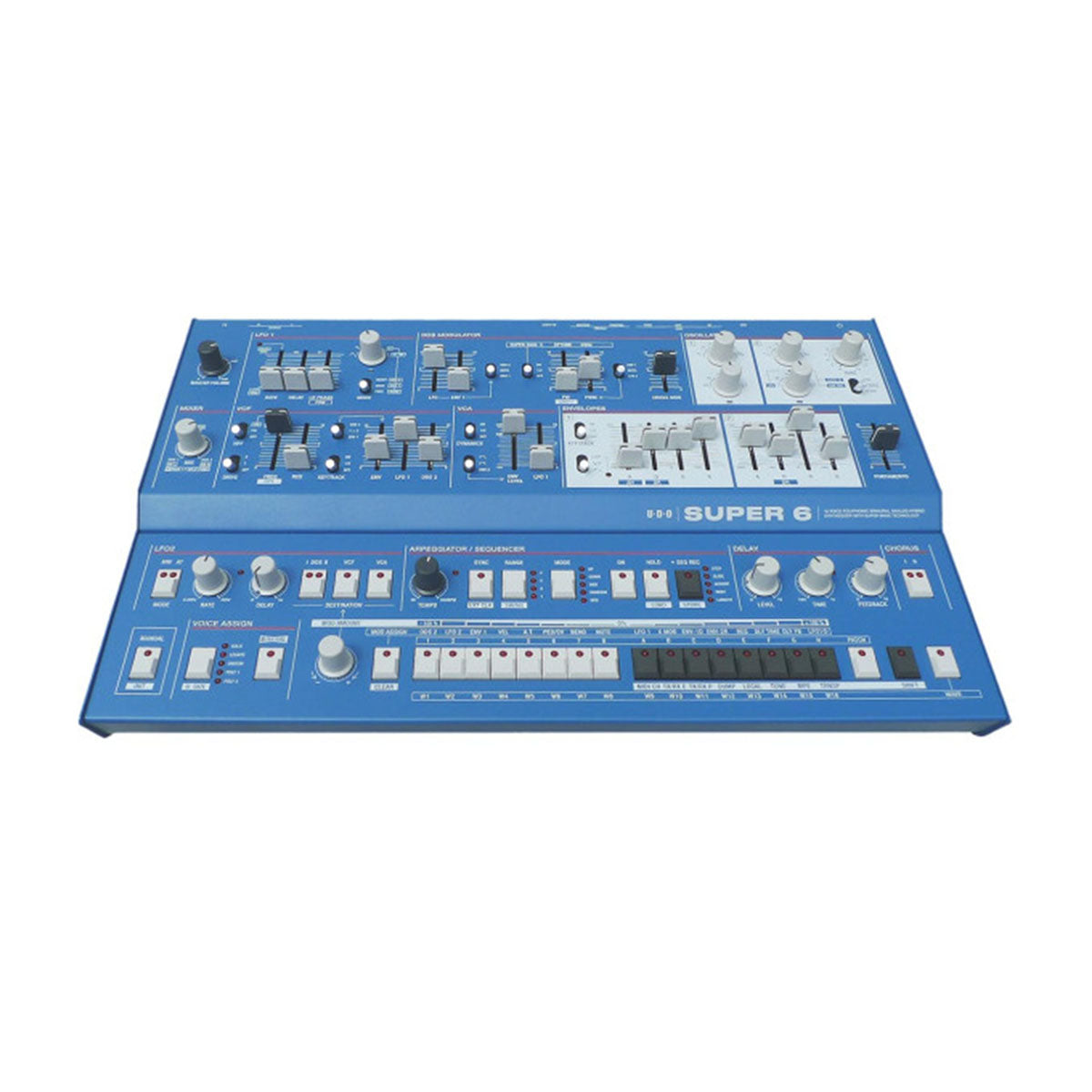 UDO Super 6 Polyphonic Hybrid Desktop Synthesizer - Limited Edition Blue (Open Box)