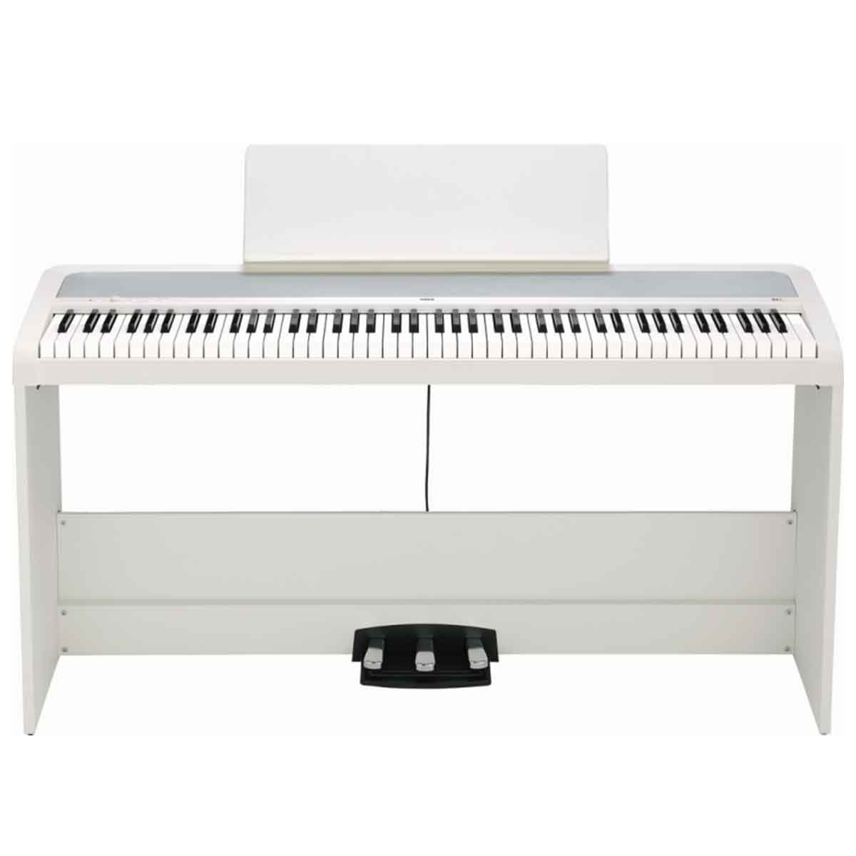 Korg B2+ 88 Note Weighted Digital Piano with Stand Pack (White)