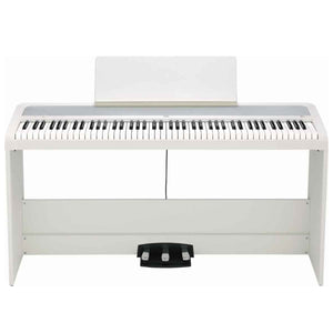 Korg B2+ 88 Note Weighted Digital Piano with Stand Pack (White)