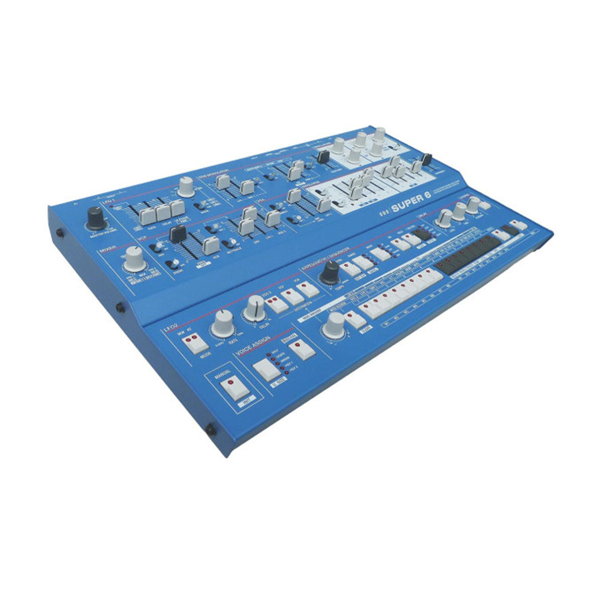 Super 6 Polyphonic Hybrid Desktop Synthesizer - Limited Edition Blue