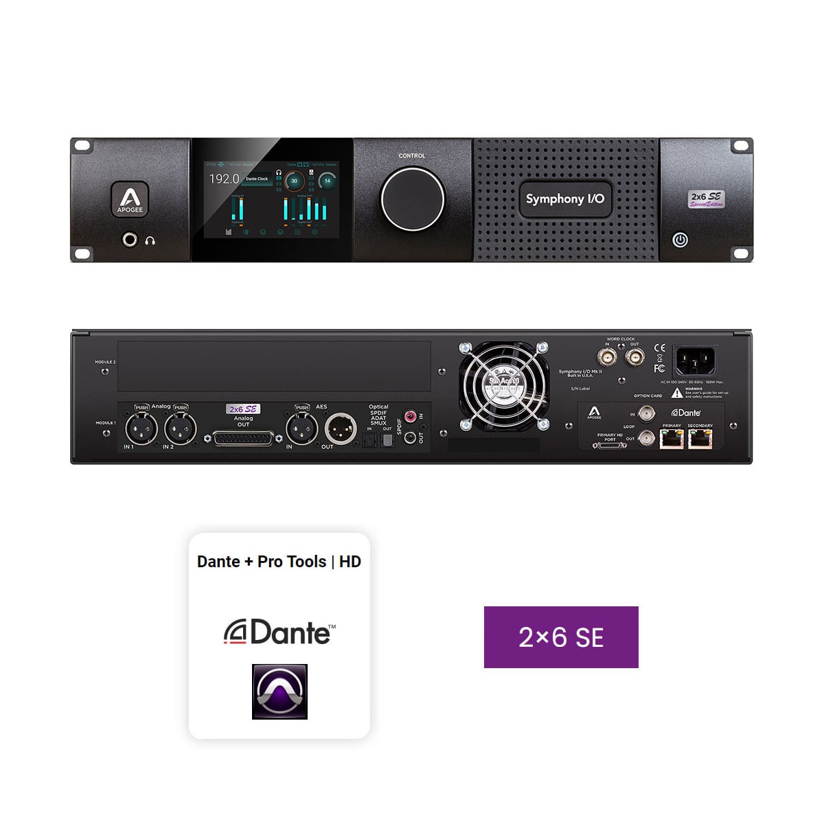 Apogee Symphony MKII Dante W/ 2 X Mic Inputs & 6 Outs