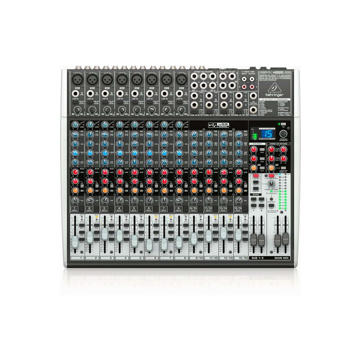 Behringer Xenyx X2222USB MIxer W/ Rack Ears