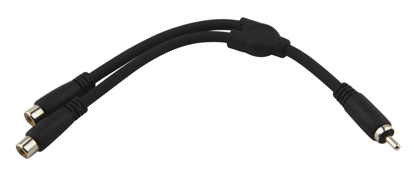 Pig Hog - 6" Y Cable, RCA(M)-Dual RCA(F)