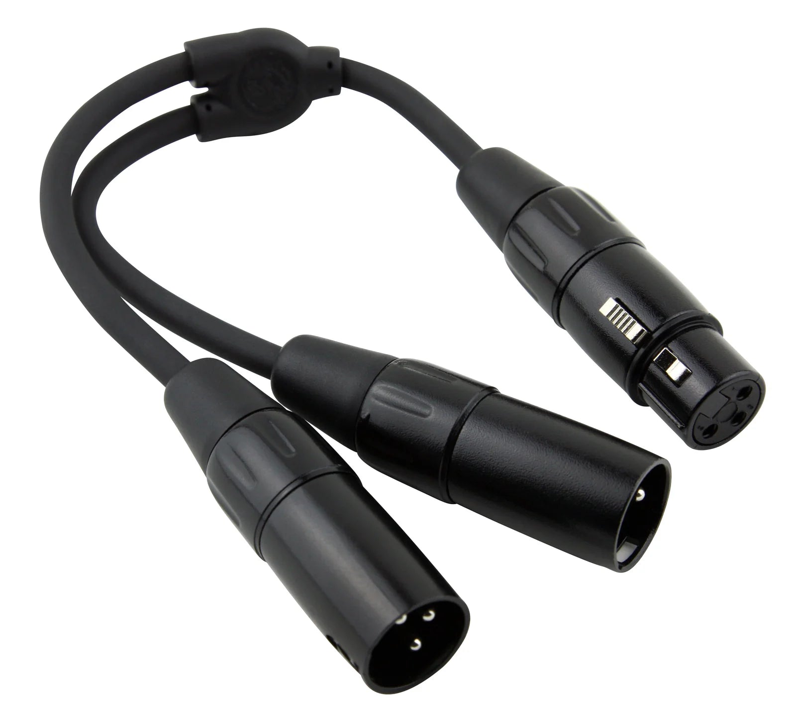 Pig Hog - 6" Y Cable, XLR(F)-Dual XLR(M)