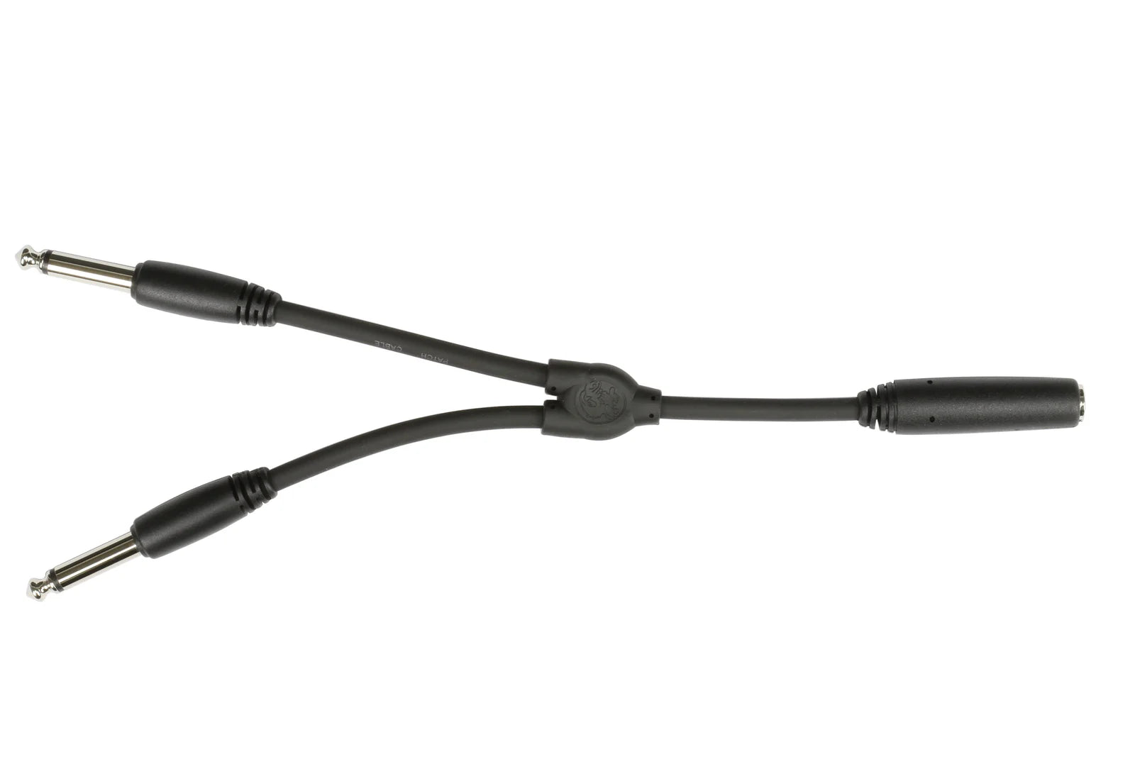 Pig Hog - 6" Y Cable, Mono 1/4"(F)-Dual Mono 1/4"(M)