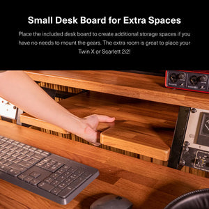 Wavebone Headquarter Z Studio Desk and Z SHAPE Height-Adjustable Keyboard Trolley