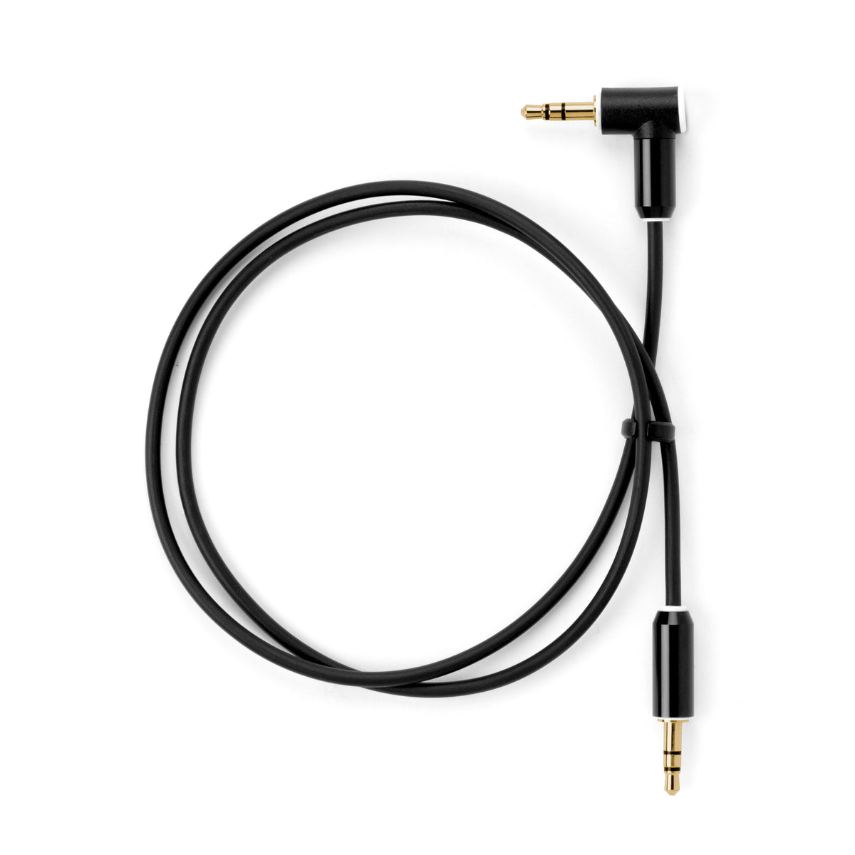 Candycords - myVolts audio cable, 3.5mm straight jack to 3.5mm angled jack, 70cm, Liquorice Black